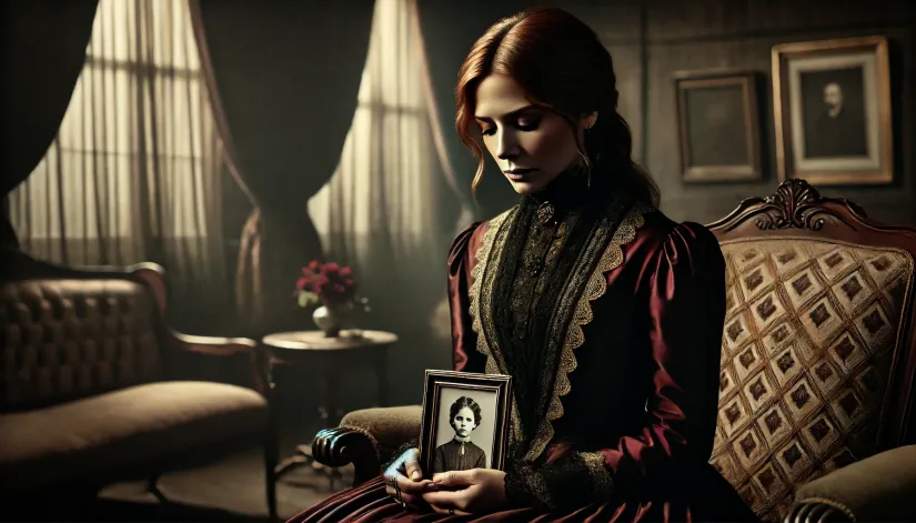 Sarah Winchester mourning her daughter Annie