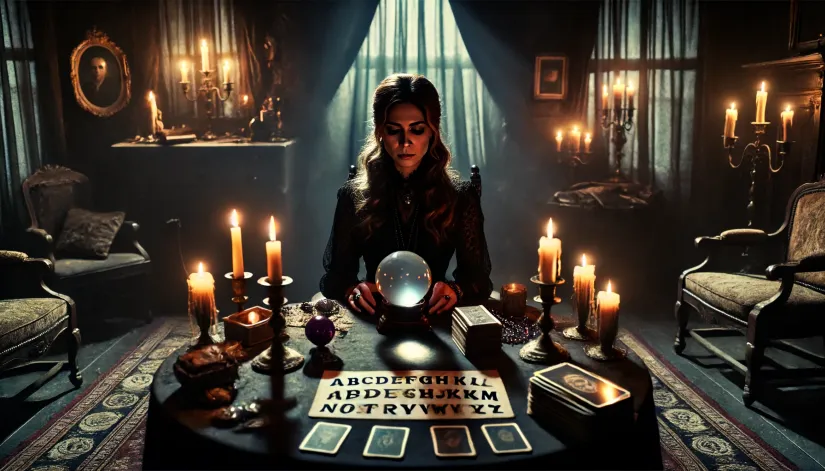 Sarah Winchester at a seance