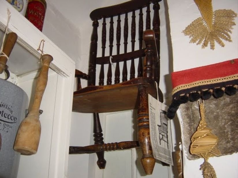 Busby's Stoop Chair on display