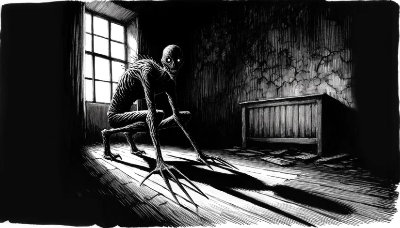 The-Rake-Monster-abandoned-building The Creepypasta Rake monster in an abandoned building