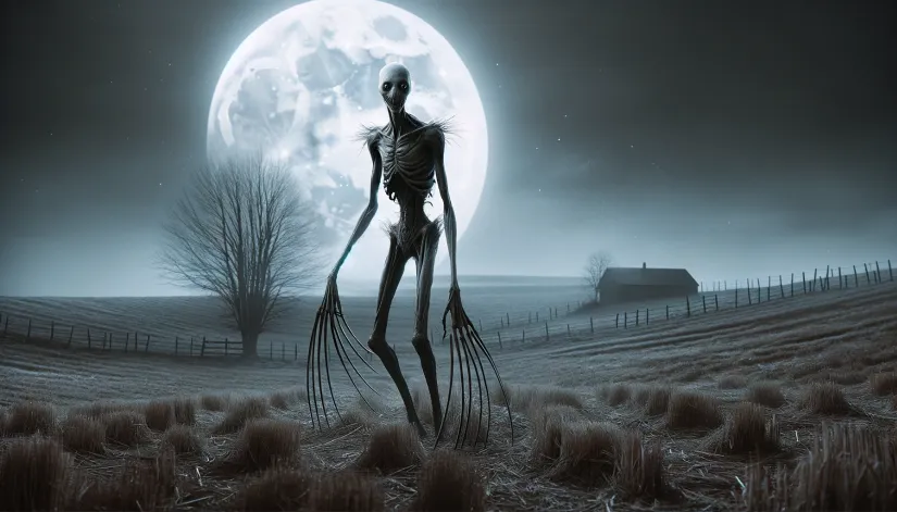 The-Rake-in-rural-landscape The Rake monster in a rural landscape at night
