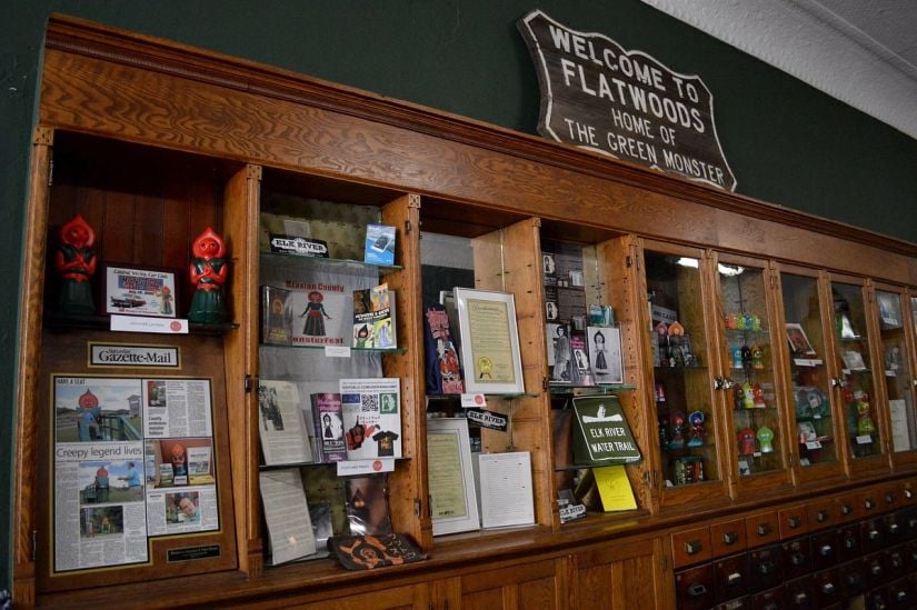 Displays from inside the Flatwoods Monster Museum