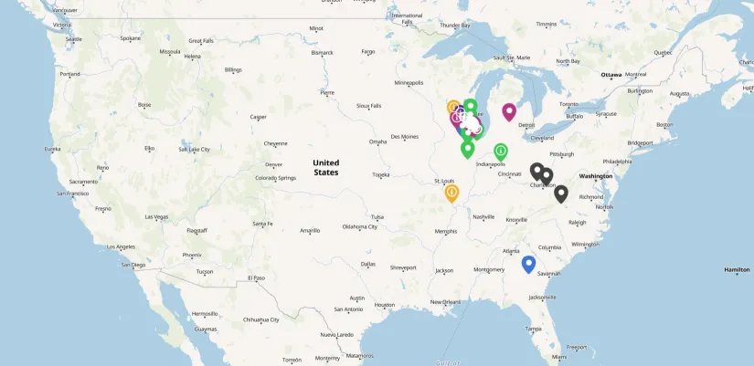 Mothman Sighting Map Updated